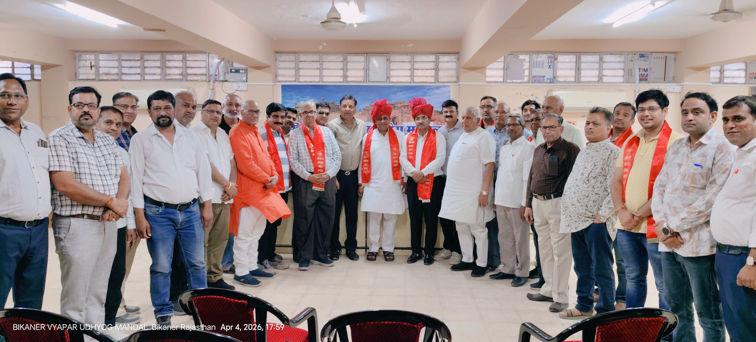 बीकानेर व्यापार मण्डल ने सुराणा एवं जोशी का किया स्वागत एवं अभिनंदन