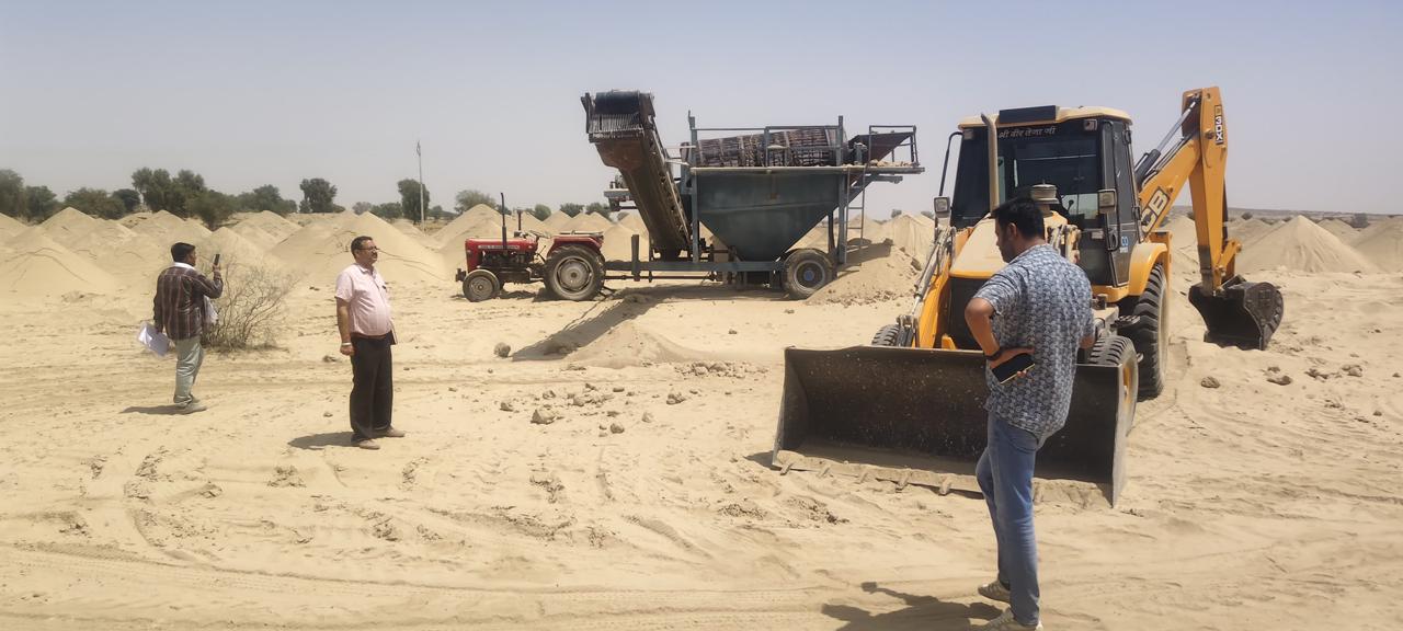 खनिज और राजस्व विभाग ने अवैध खनन के खिलाफ की कार्रवाई